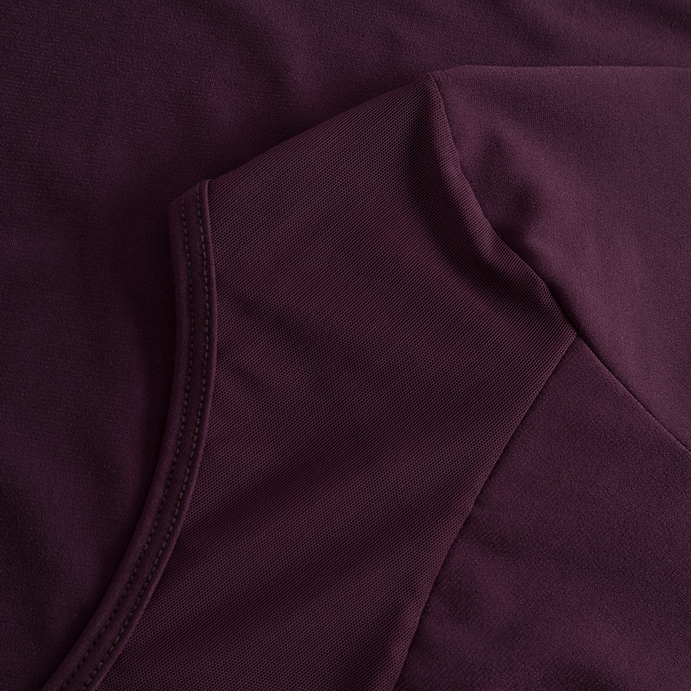 Shirt mit 1/2-Arm Aubergine 
