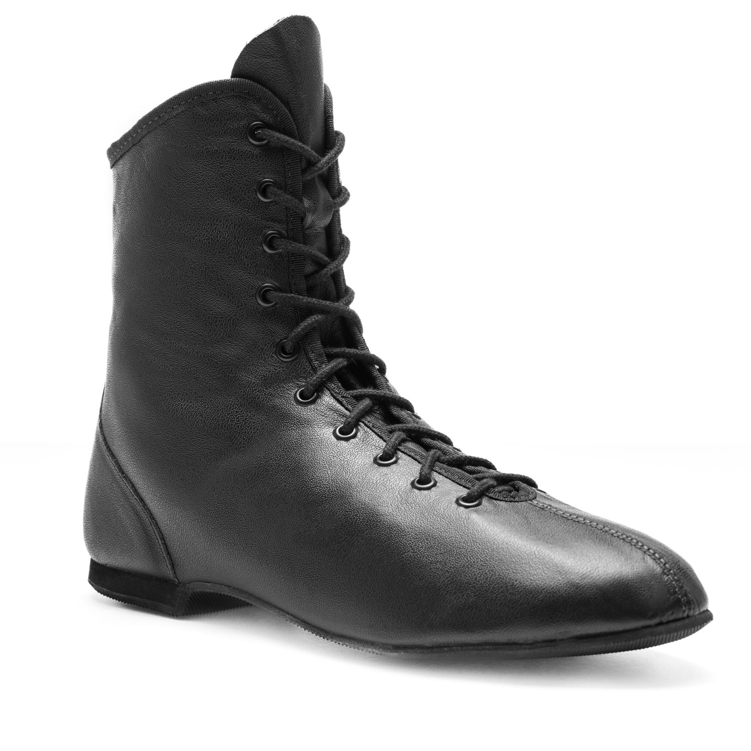 Hit I Gardestiefel aus Leder hoch geschnitten mit durchgehender Gummisohle 4120 Schwarzer Gardestiefel, hoch, durchgehende Gummisohle