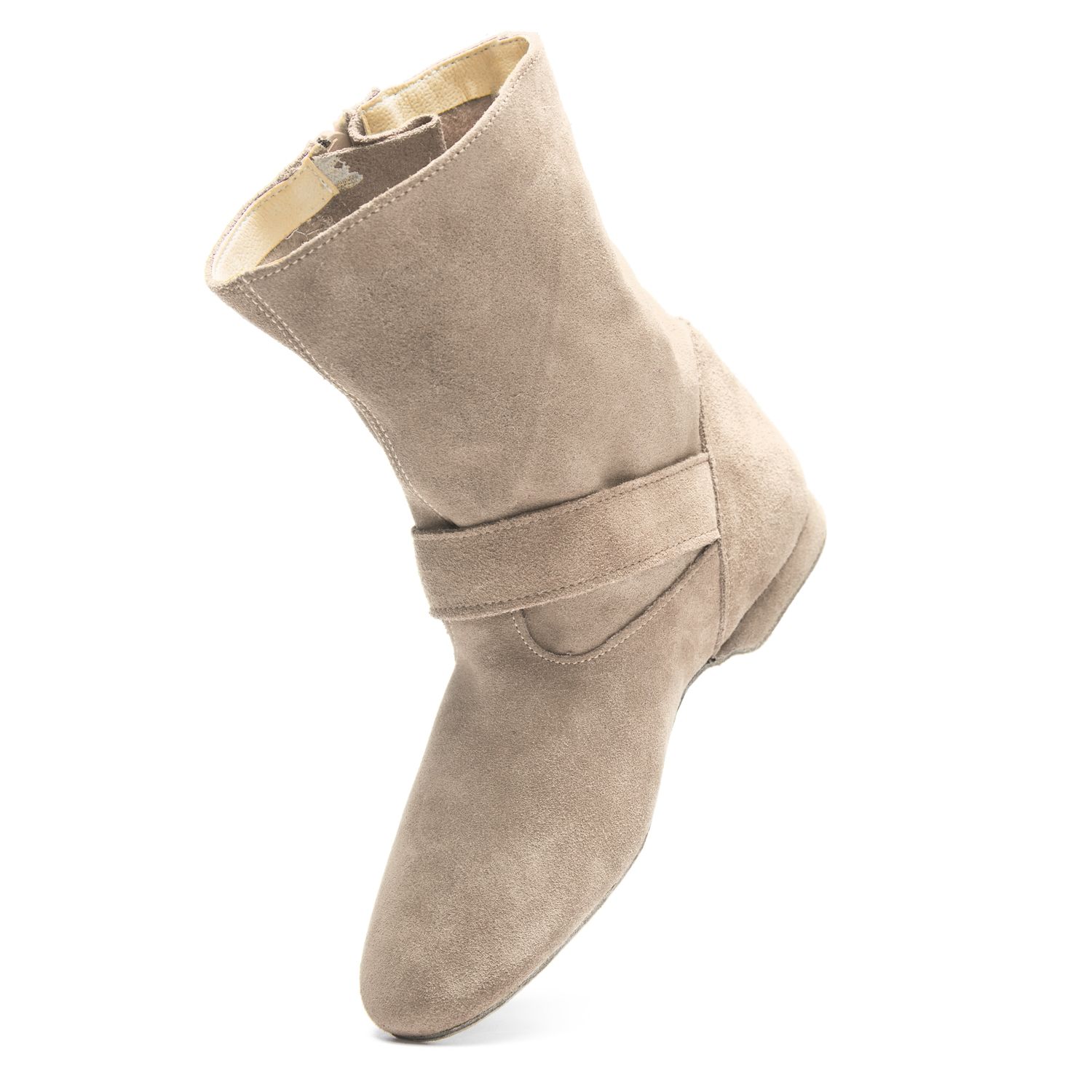 West Coast Swing Stiefel aus Wildleder mit Chromledersohle 8835 West Coast Swing Stiefel aus Wildleder mit Chromledersohle beige