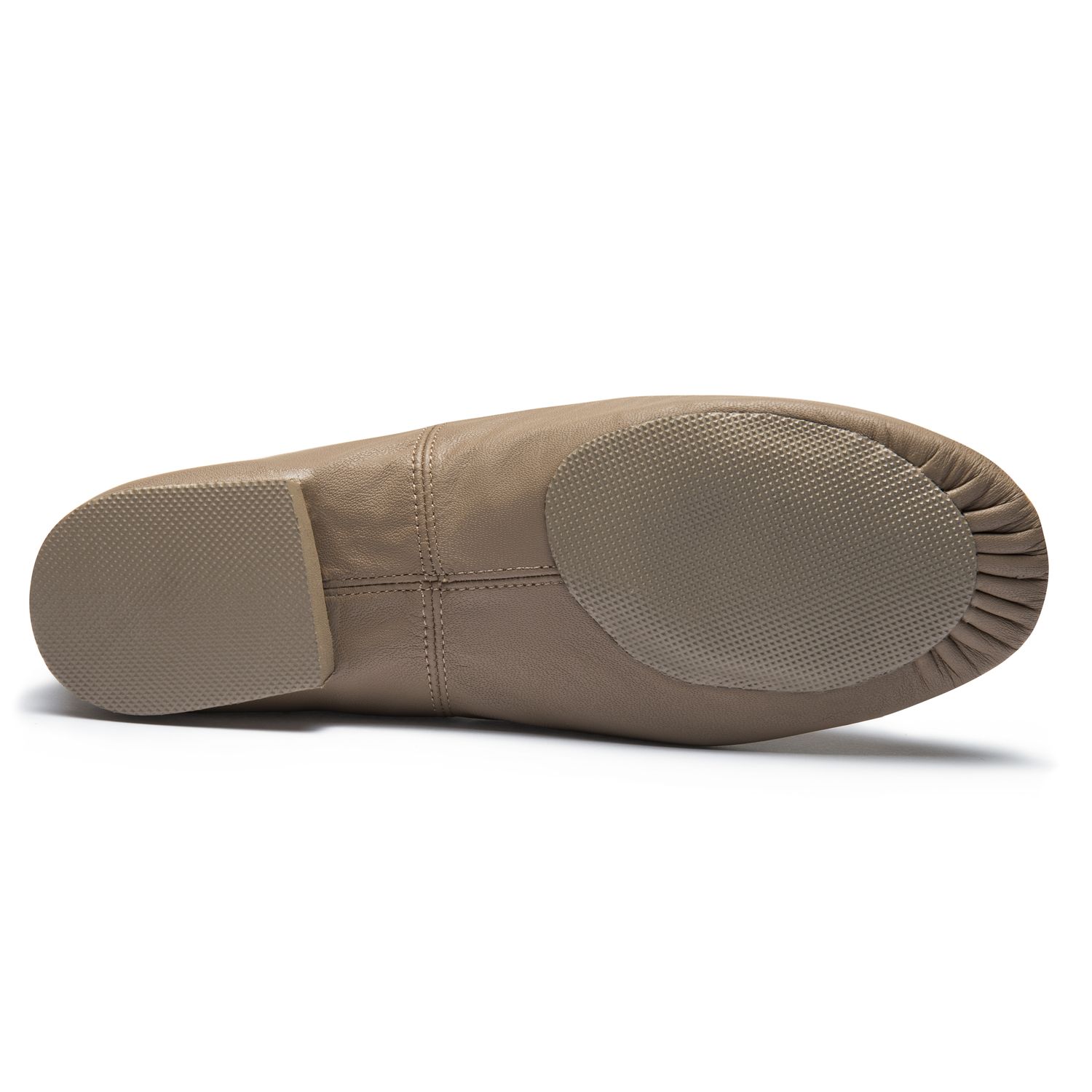 Jazzschuhe aus Leder mit geteilter Gummisohle JZE09 Jazzschuhe aus Leder mit geteilter Gummisohle Tan