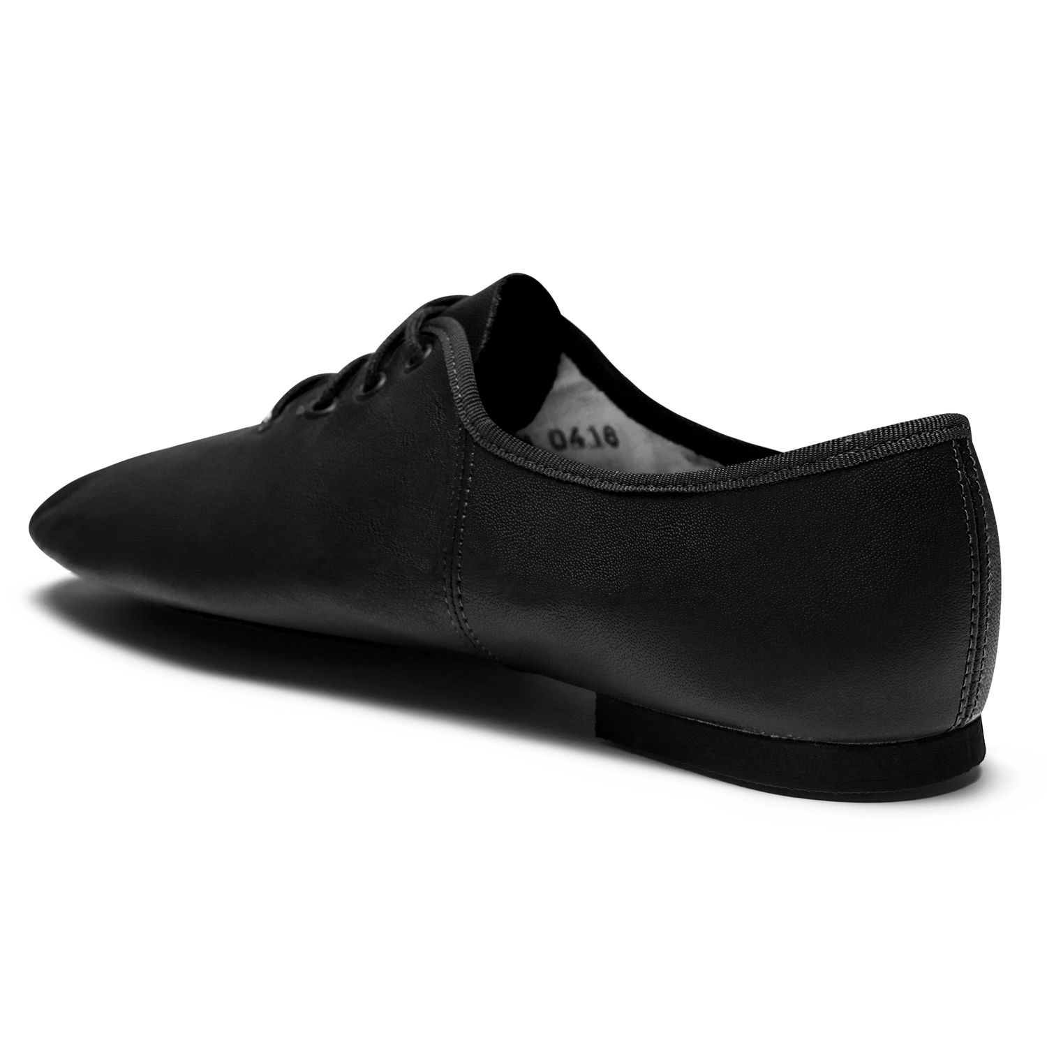 Jazzschuhe aus Leder mit geteilter Chromledersohle und Gummiabsatz JZE09A Jazzschuhe aus Leder mit geteilter Chromledersohle und Gummiabsatz schwarz