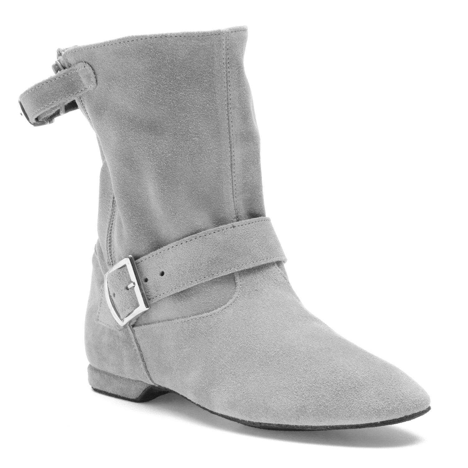 West Coast Swing Stiefel aus Wildleder mit Chromledersohle 8835 West Coast Swing Stiefel aus Wildleder mit Chromledersohle grau