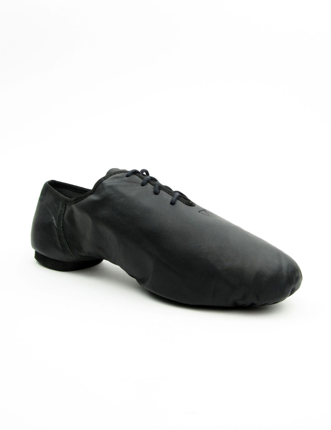 Leather jazz shoes with split chrome leather sole JZE10A Jazzschuhe aus Leder mit geteilter Chromledersohle schwarz