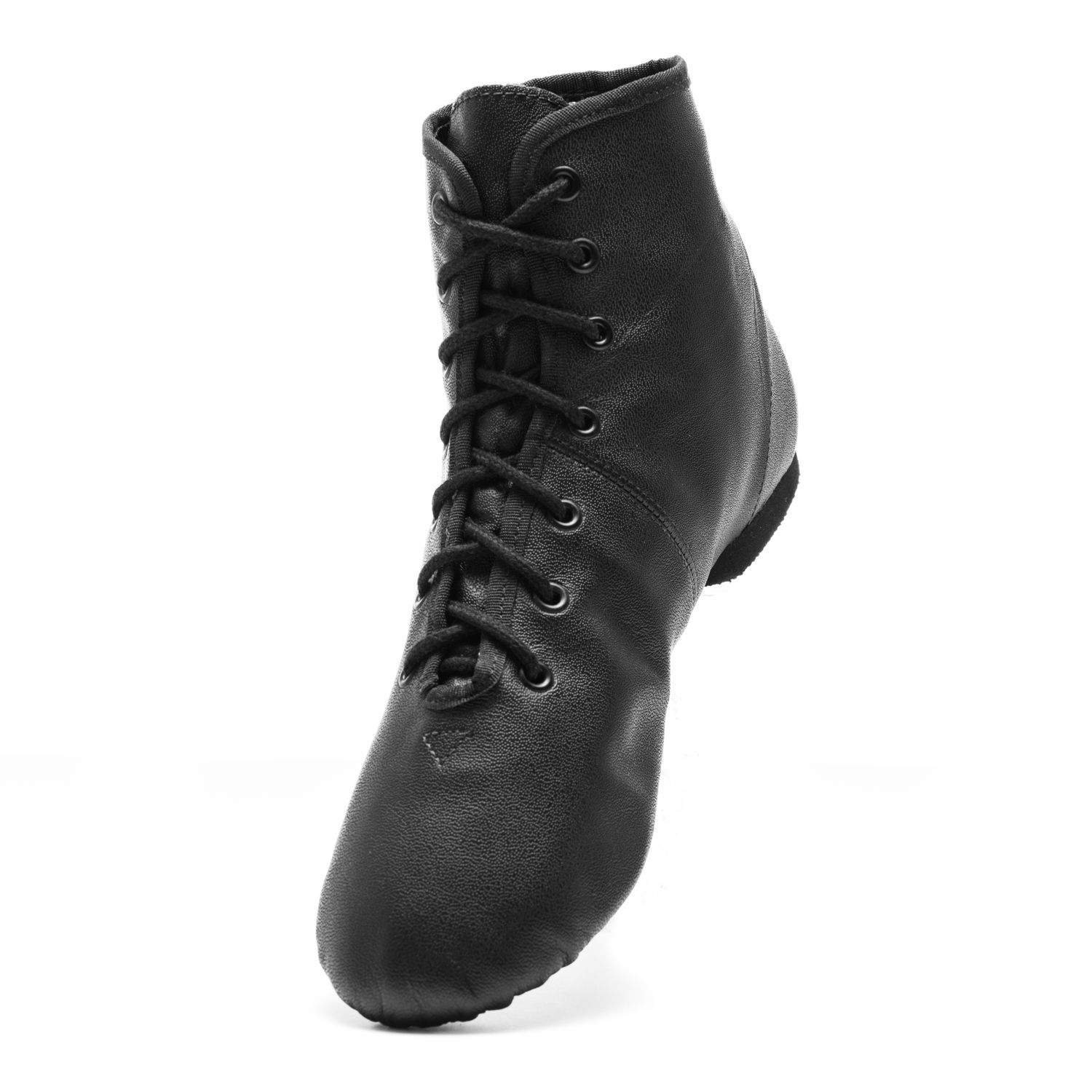 HIT V Gardestiefel aus Leder niedrig geschnitten mit geteilter Gummisohle 4128 Gardestiefel Hit V geteilte Gummisohle niedriger Schaft Schwarz