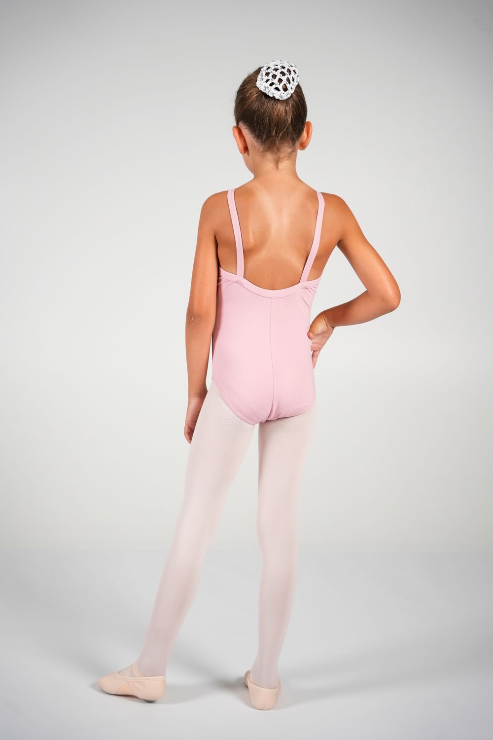 Children's ballet leotard "Lille" with high neckline and low back R3120-c