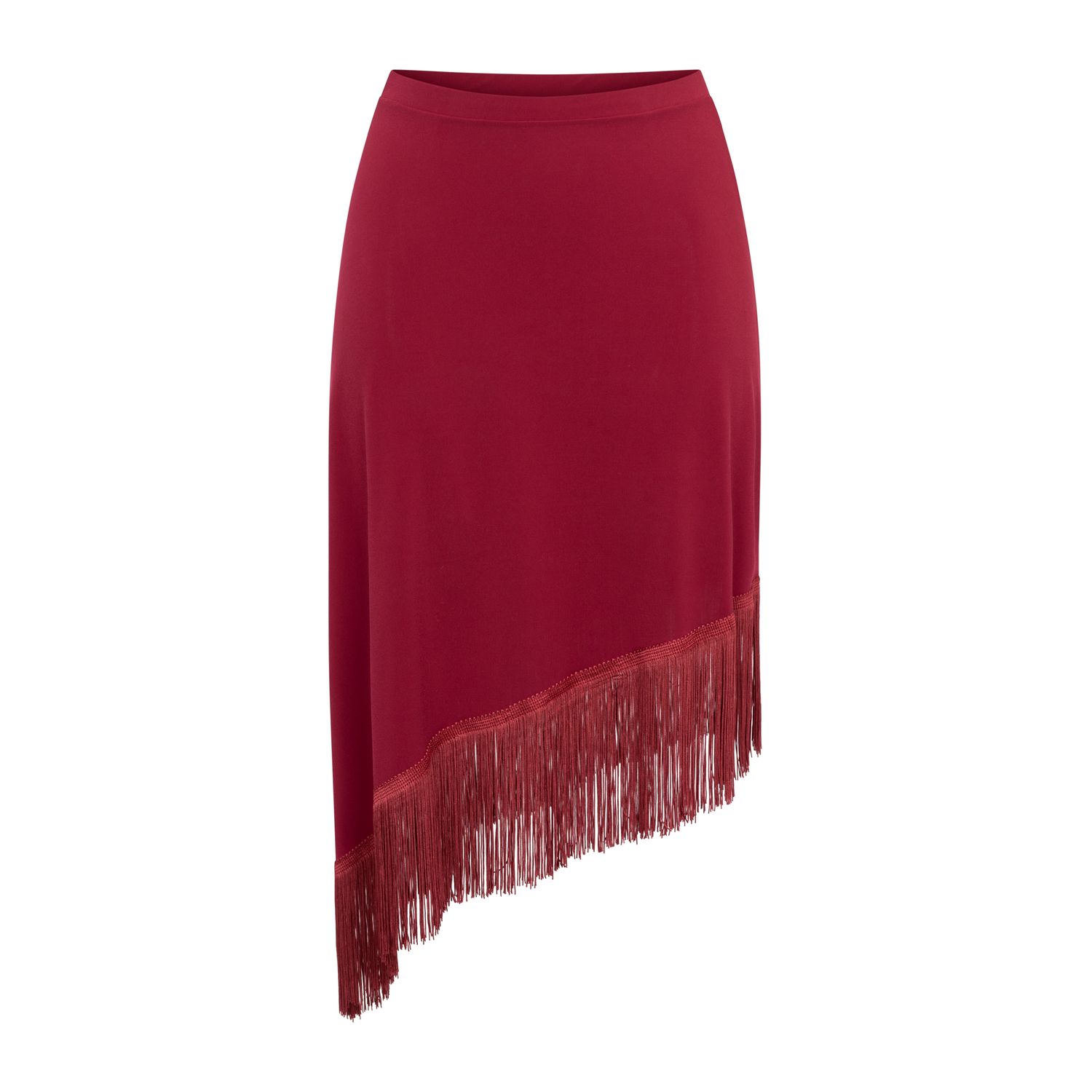 Damen Rock CARAIBICO RU5067 Knielanger Rock granatapfel