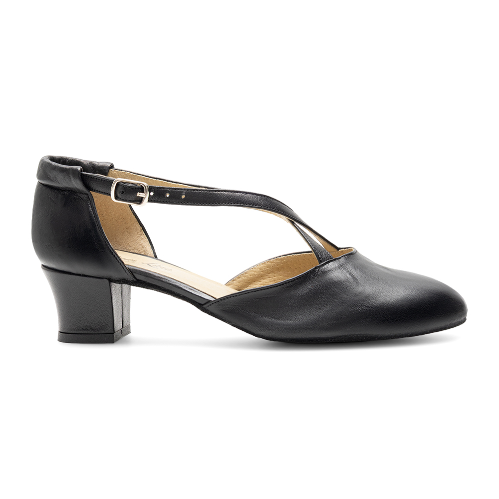 Damen Tanzschuhe mit Kreuzriemen Schwarz