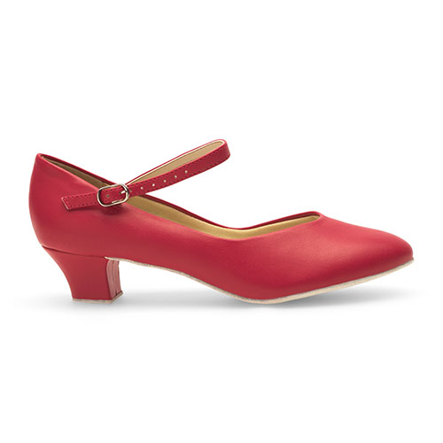 Damen Charakterschuhe mit Ristriemchen CH791 Damen Charakterschuhe Rot