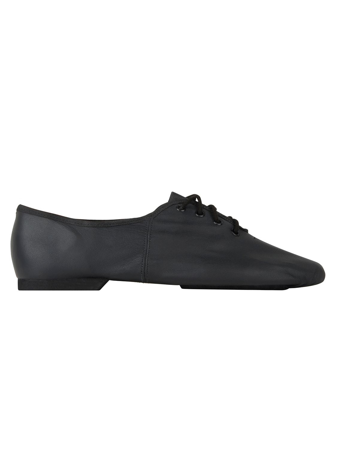 Jazzschuhe aus Leder mit geteilter Chromledersohle und Gummiabsatz JZE09A Jazzschuhe aus Leder mit geteilter Chromledersohle und Gummiabsatz schwarz