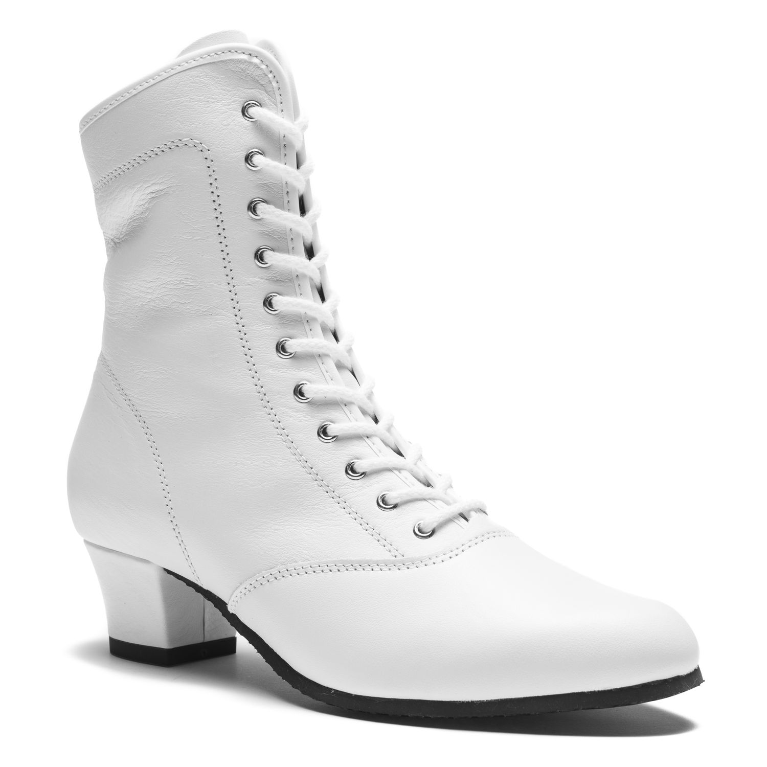 Lola Gardestiefel mit Ösen aus Leder mit Porosohle 8915 Lola Gardestiefel mit Ösen aus Leder mit Porosohle weiß