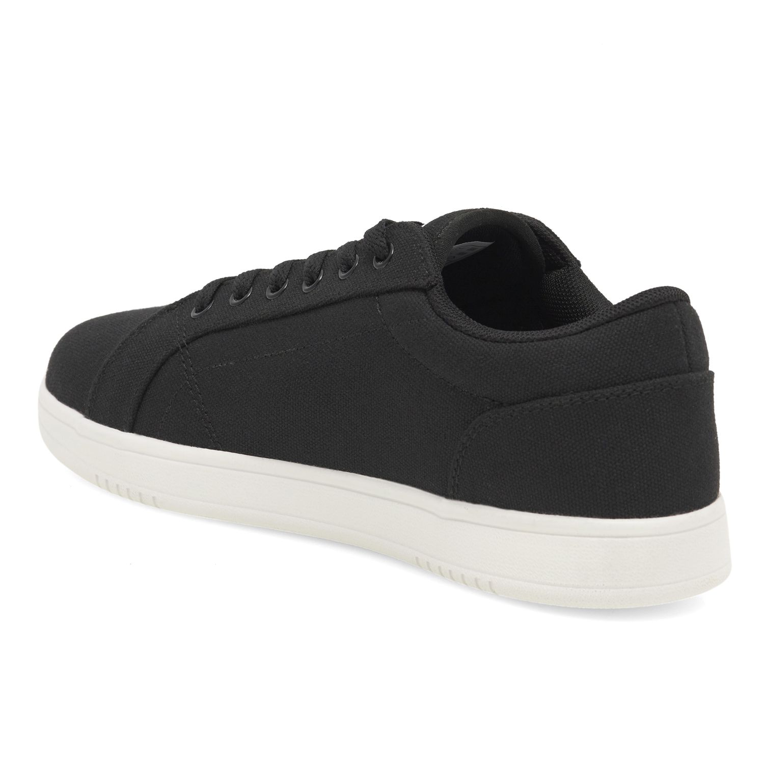 Leo Tanzsneaker aus Leinen 1534 Tanzsneaker schwarz mit weißer Sohle