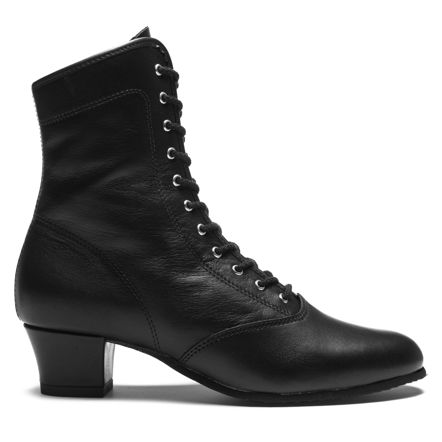 Lola guard boots with eyelets made of leather with porous sole 8915 Lola Gardestiefel mit Ösen aus Leder mit Porosohle schwarz
