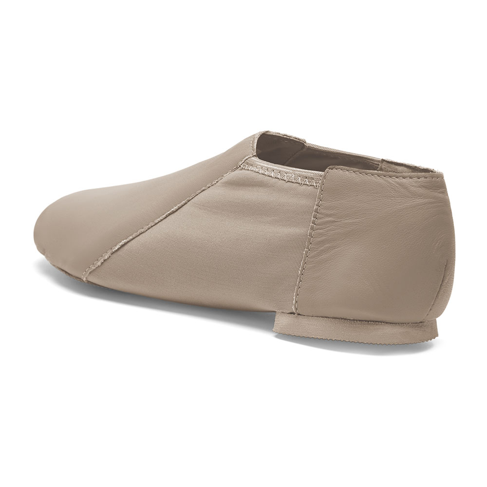 Jazzschuhe aus Leder und Stretcheinsatz mit geteilter Gummisohle JZE45 Jazzschuhe aus Leder mit Stretcheinsatz und geteilter Gummisohle tan
