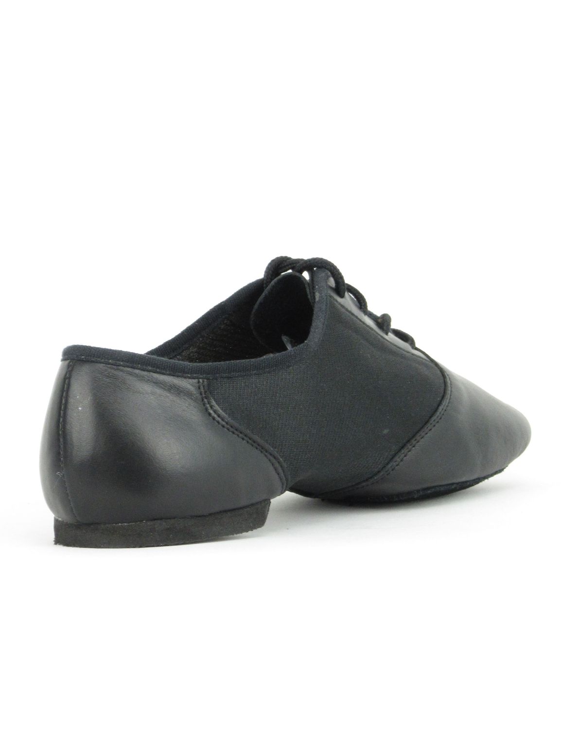Jazzschuhe aus Leder und Neopreneinsatz mit geteilter Chromledersohle und EVA-Absatz 1275 Jazzschuhe aus Leder und Neopreneinsatz mit geteilter Chromledersohle und EVA-Absatz schwarz