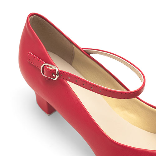 Damen Charakterschuhe mit Ristriemchen CH791 Damen Charakterschuhe Rot