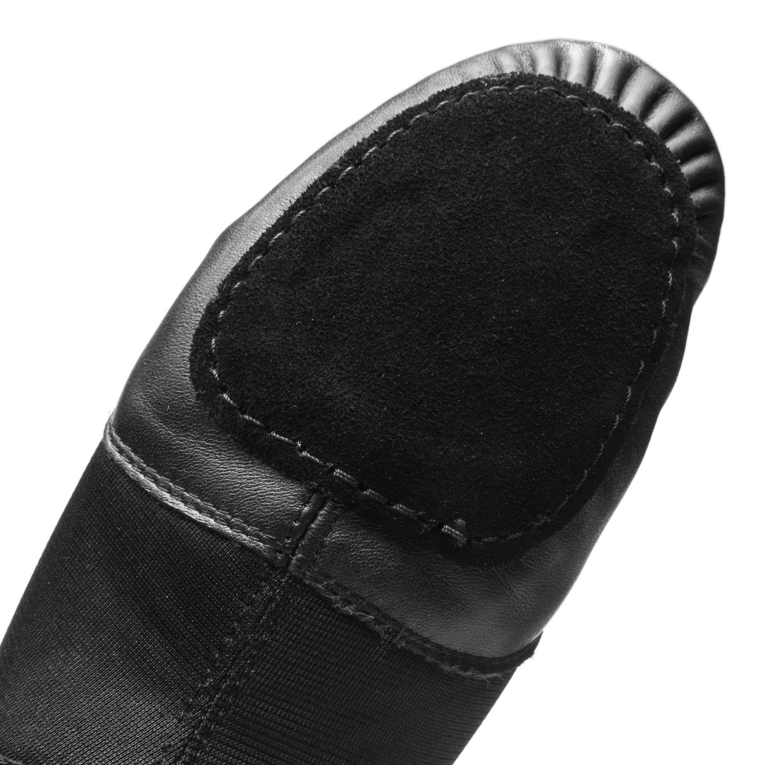 Jazzschuhe aus Leder und Neopreneinsatz mit geteilter Chromledersohle und EVA-Absatz 1275 Jazzschuhe aus Leder und Neopreneinsatz mit geteilter Chromledersohle und EVA-Absatz schwarz