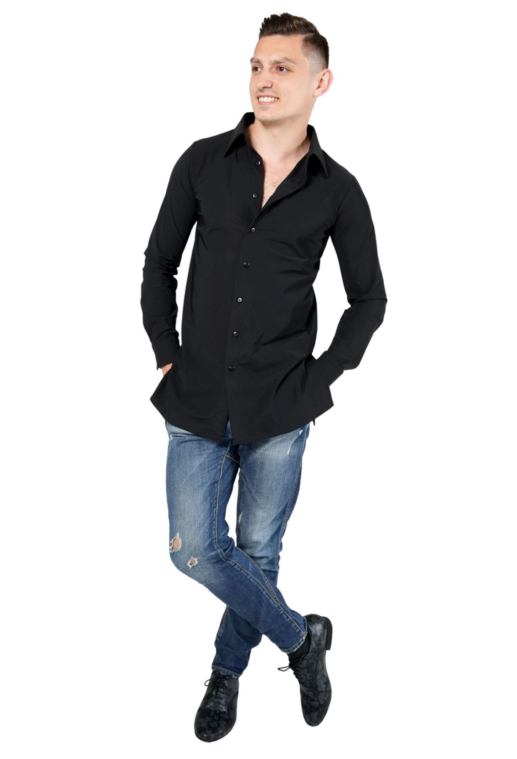 Rumpf Herren Tanzhemd BURGOS RU5749 Rumpf Herren Tanzhemd BURGOS RU5749