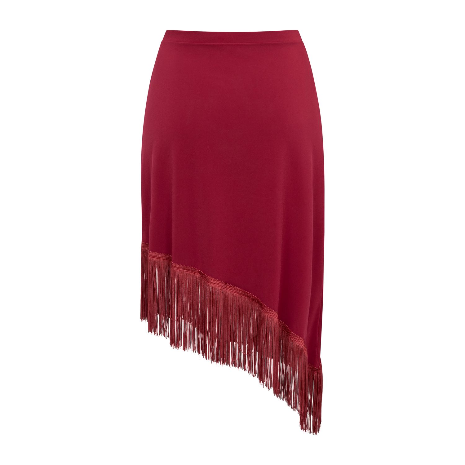 Damen Rock CARAIBICO RU5067 Knielanger Rock granatapfel