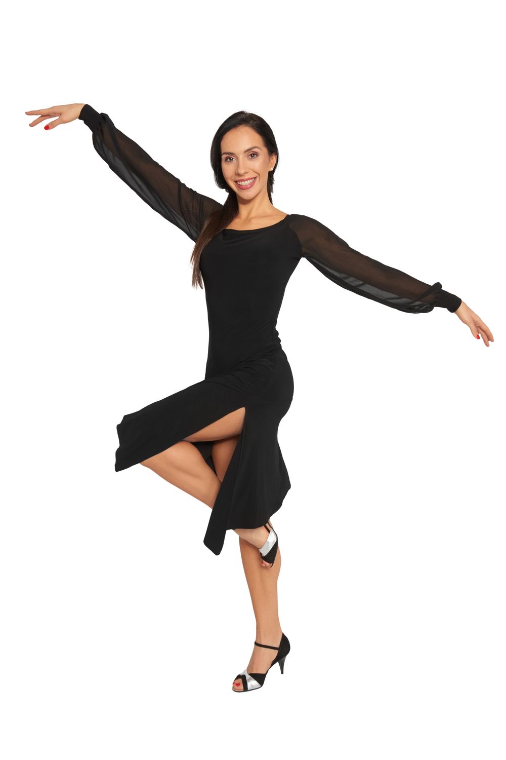 Rumpf Dance Dress with Chiffon Sleeves TOULOUSE RU5512 Rumpf Dance Dress with Chiffon Sleeves TOULOUSE RU5512