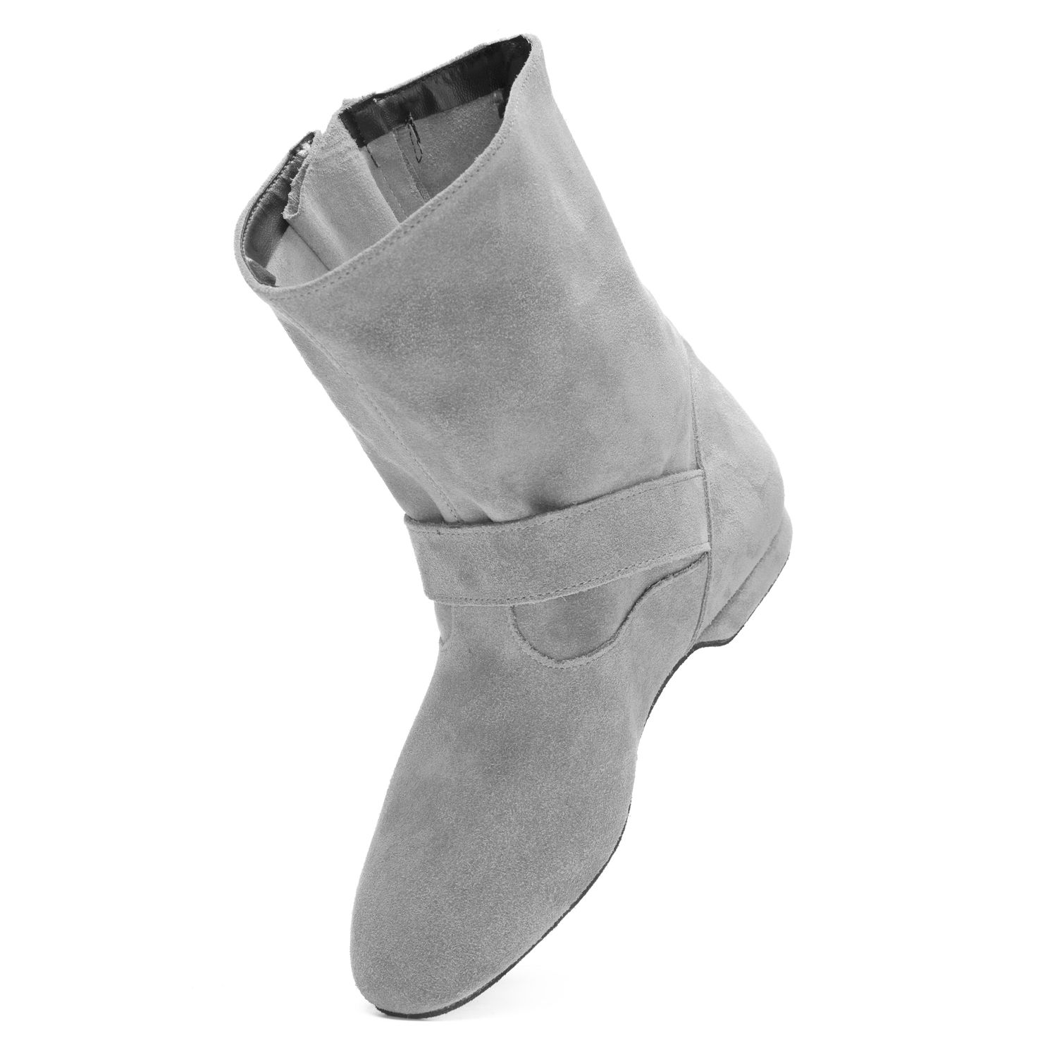 West Coast Swing Stiefel aus Wildleder mit Chromledersohle 8835 West Coast Swing Stiefel aus Wildleder mit Chromledersohle grau