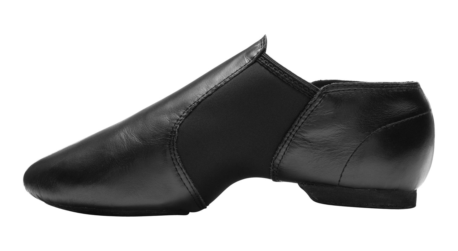 Jazzschuhe aus Leder und Stretcheinsatz mit geteilter Chromledersohle 1250 Jazzschuhe aus Leder mit Stretcheinsatz und geteilter Chromledersohle schwarz