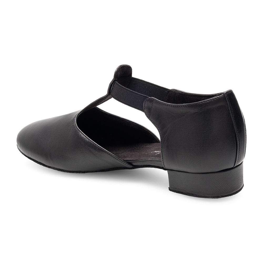 Griechische Tanzsandale mit elastischem Riemen Schwarz