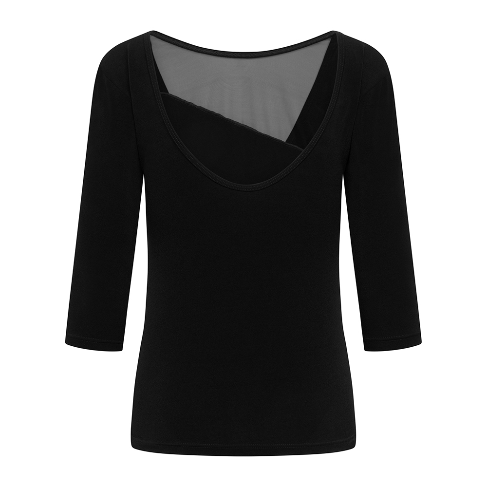 Shirt mit 1/2-Arm schwarz