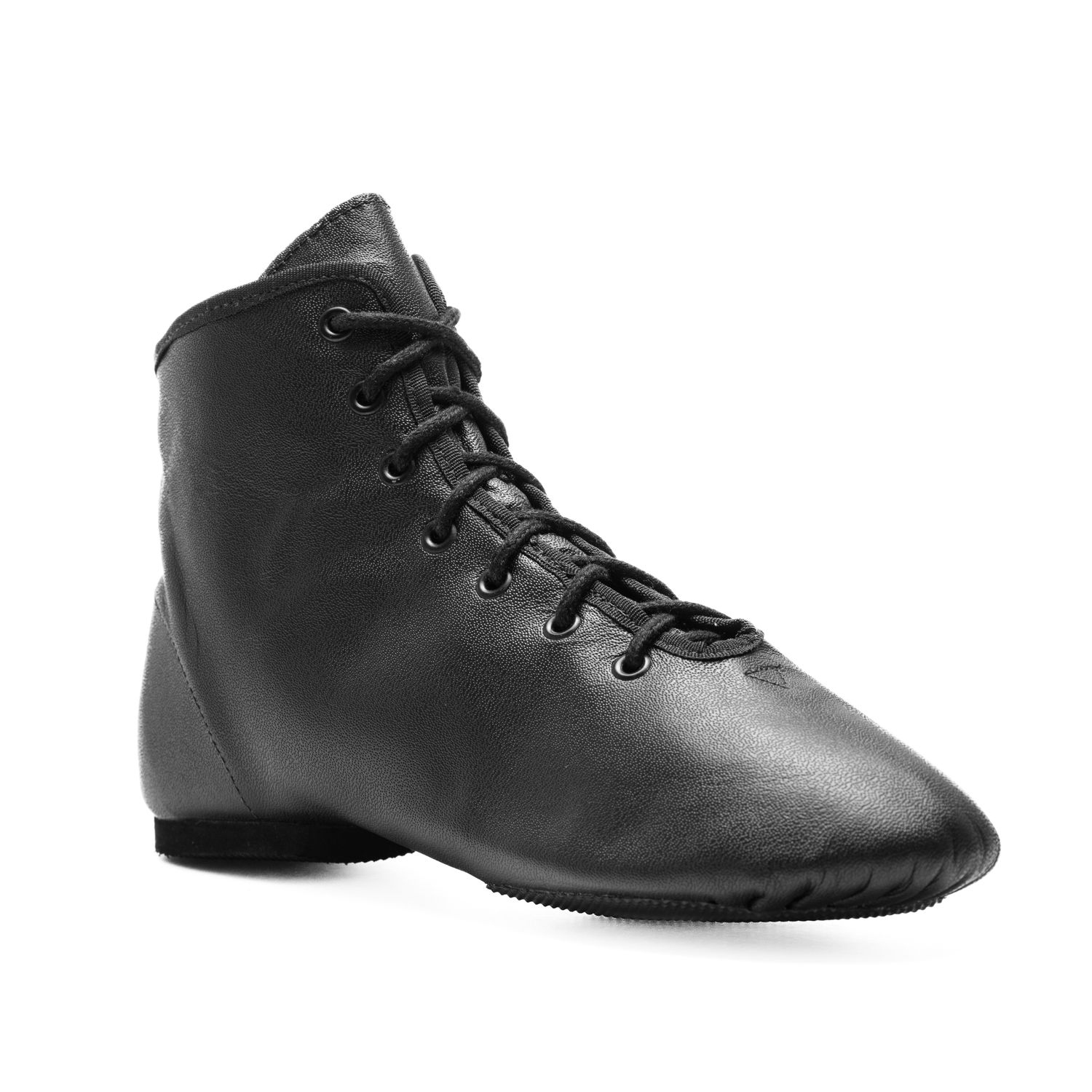 HIT V Gardestiefel aus Leder niedrig geschnitten mit geteilter Gummisohle 4128 Gardestiefel Hit V geteilte Gummisohle niedriger Schaft Schwarz