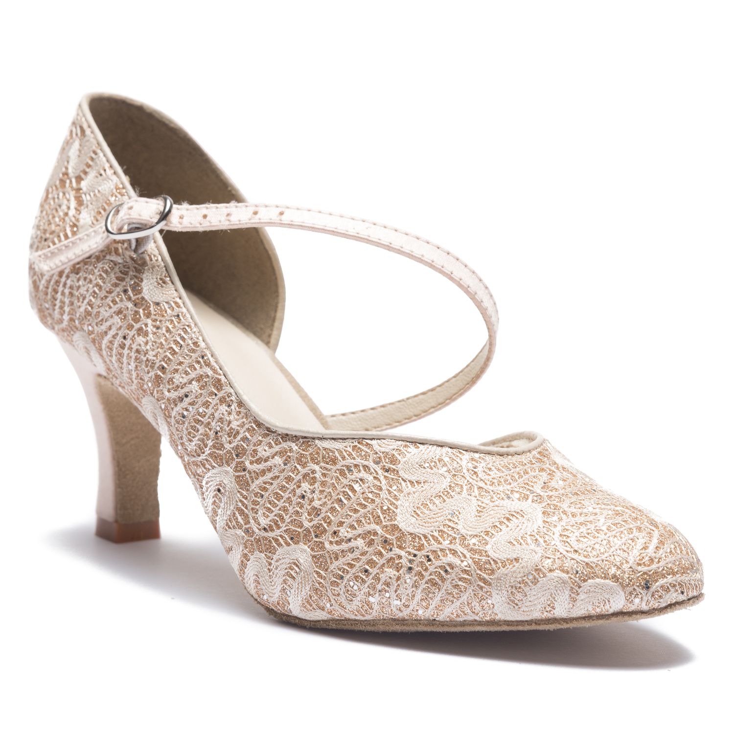 Damen Tanzschuhe mit Glanz-Spinnstoff BL504