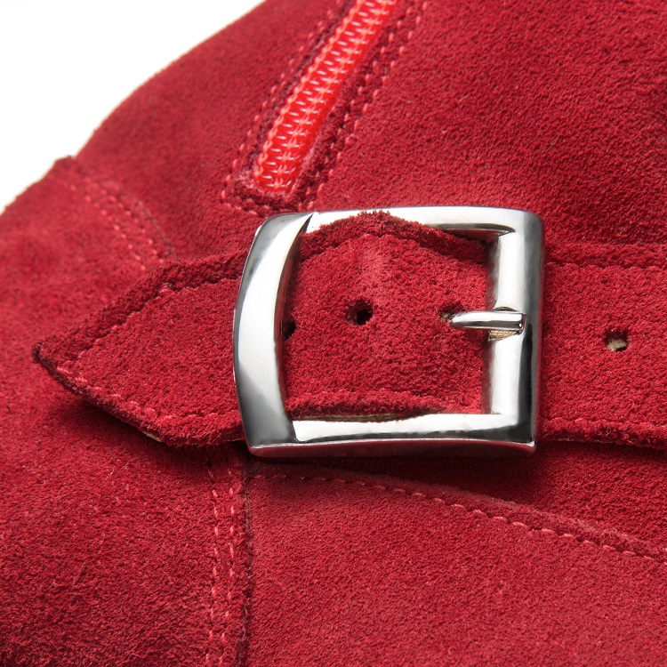 West Coast Swing Stiefel aus Wildleder mit Chromledersohle 8835 West Coast Swing Stiefel aus Wildleder mit Chromledersohle rot