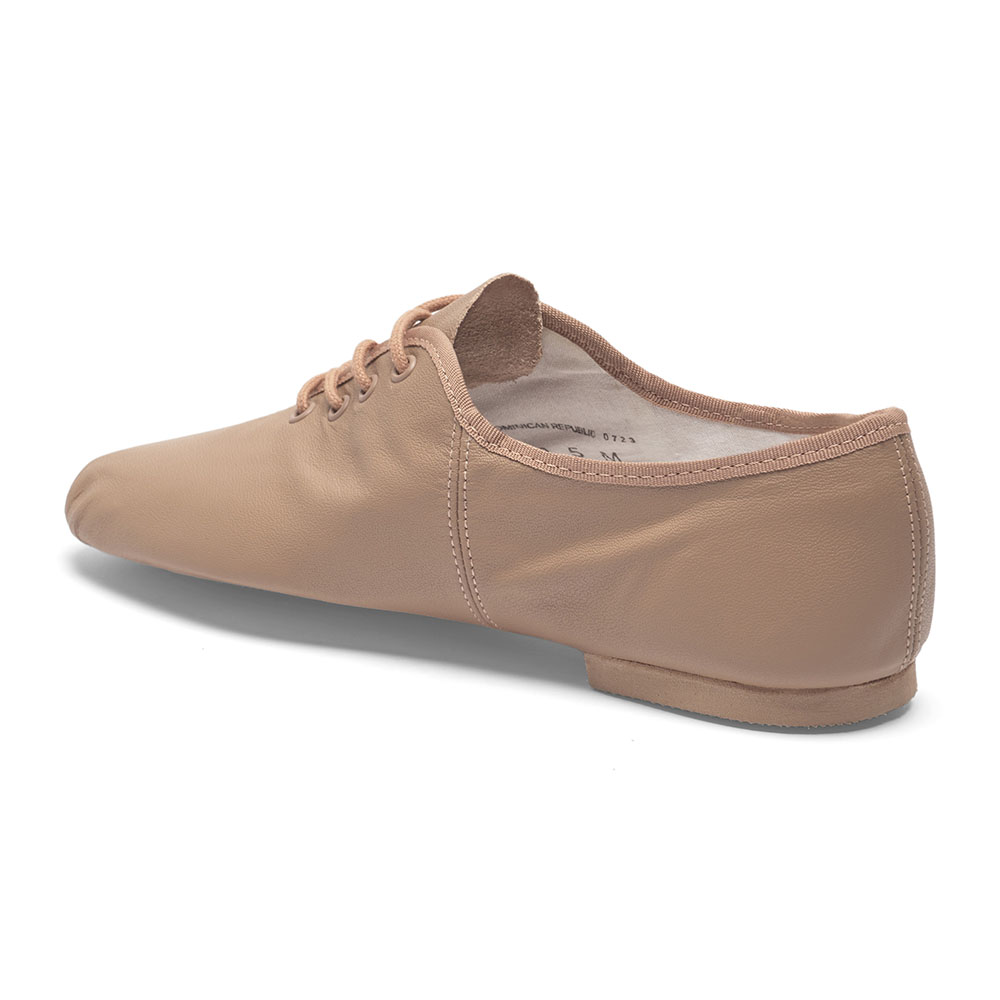 Jazzschuhe aus Leder mit geteilter Gummisohle JZE09 Jazzschuhe aus Leder mit geteilter Gummisohle Caramel