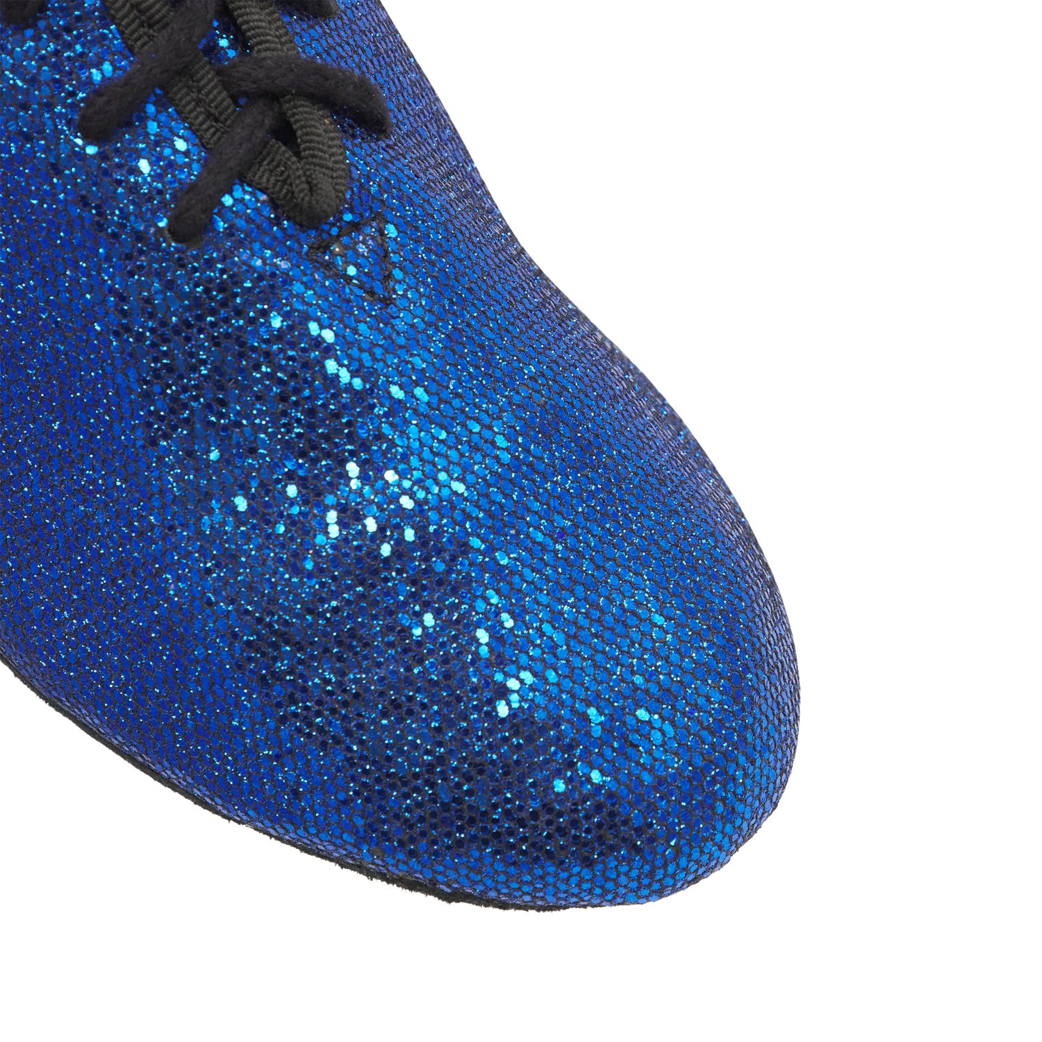 Jazzschuhe aus Glanz-Spinnstoff mit ganzer Chromledersohle JZ79  Jazzschuh mit Chromledersohle blau