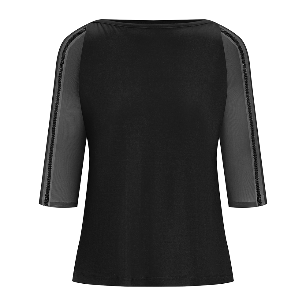 Tanzshirt 3/4 Ärmel Schwarz