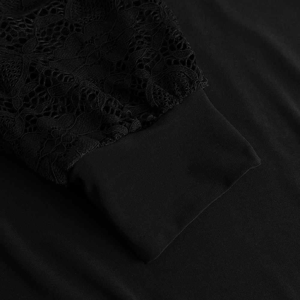 Damen Tanzshirt mit V-Ausschnitt Schwarz