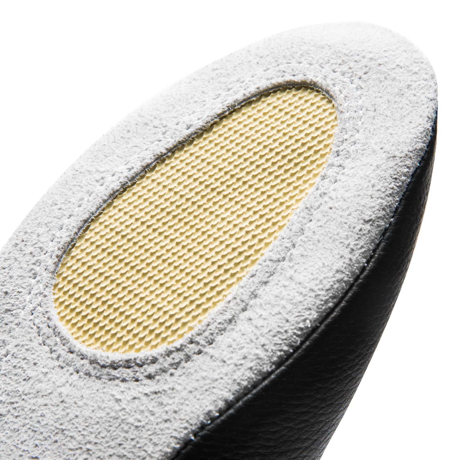 Gymnastikschuh Chromledersohle mit Gummieinsätzen 1041 Gymnastikschläppchen Schwarz