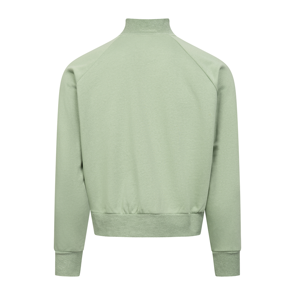 Damen Sweatshirt mit Half-Zip Grün