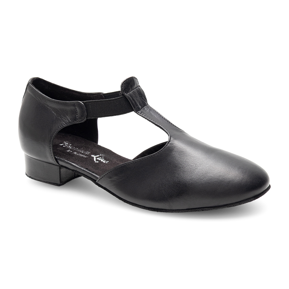 Griechische Tanzsandale mit elastischem Riemen Schwarz