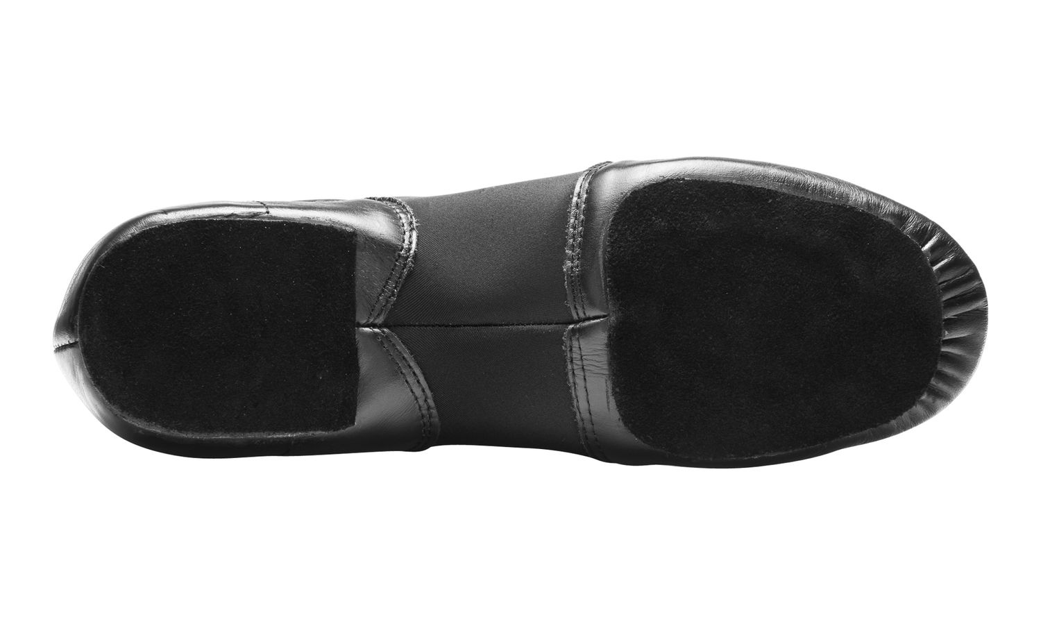 Jazzschuhe aus Leder und Stretcheinsatz mit geteilter Chromledersohle 1250 Jazzschuhe aus Leder mit Stretcheinsatz und geteilter Chromledersohle schwarz