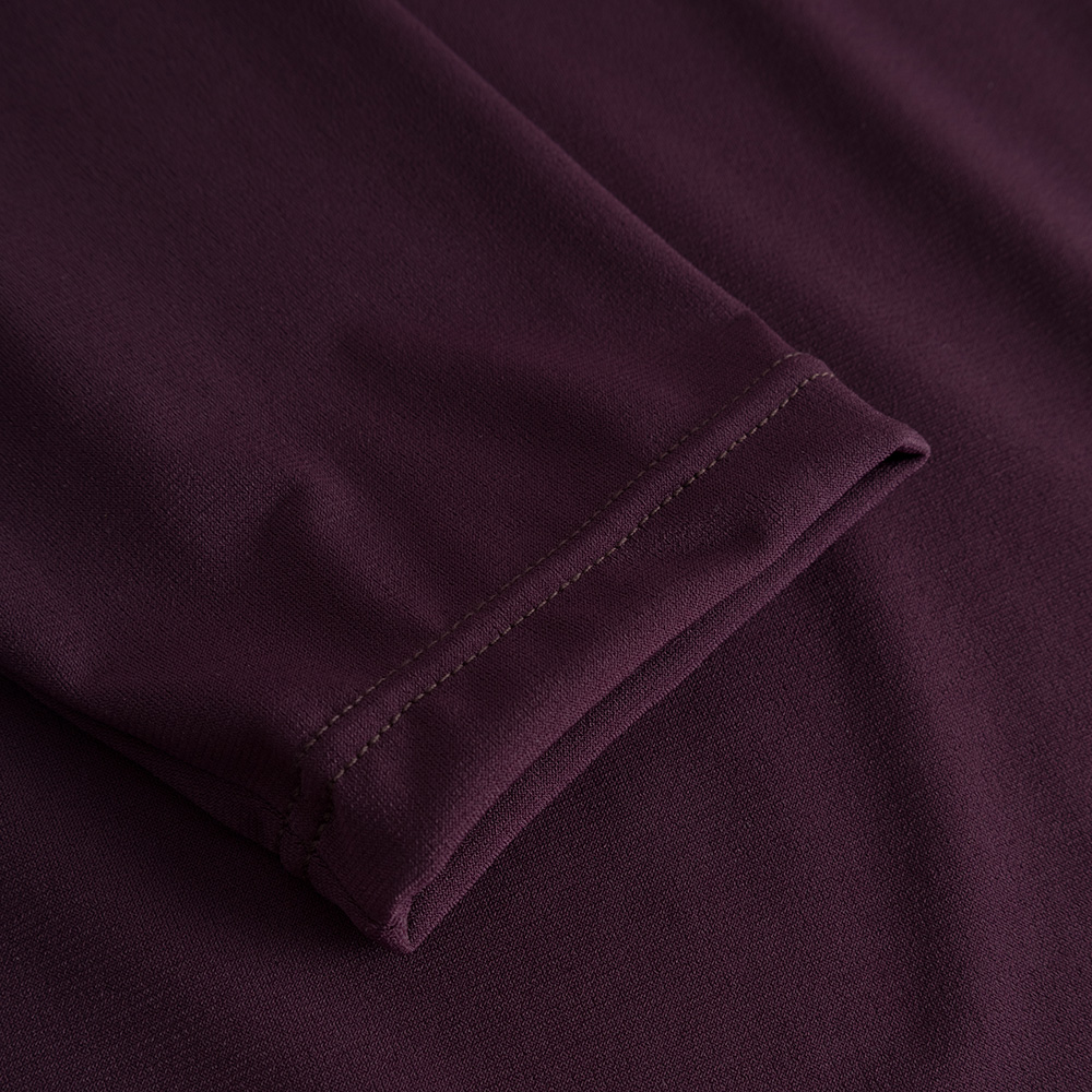 Shirt mit 1/2-Arm Aubergine 