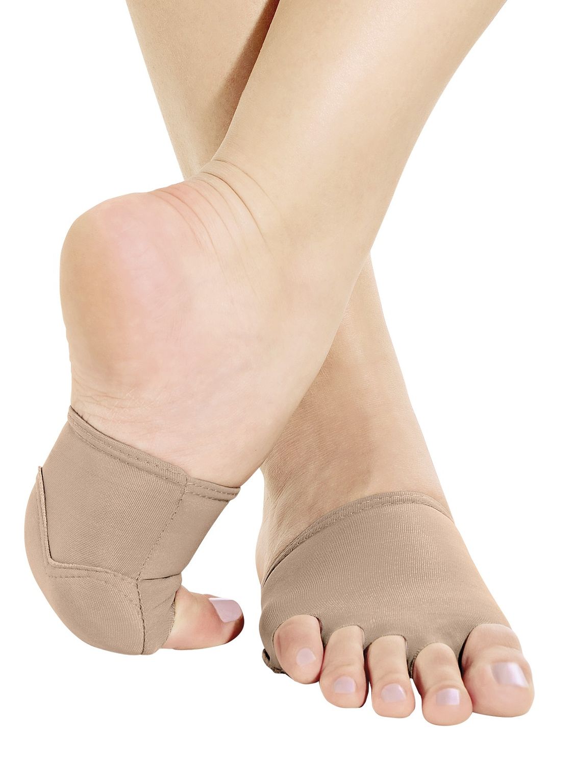 Mittelfuß-Schoner aus Stretch Nylon mit gepolsterter Chromledersohle MDE18