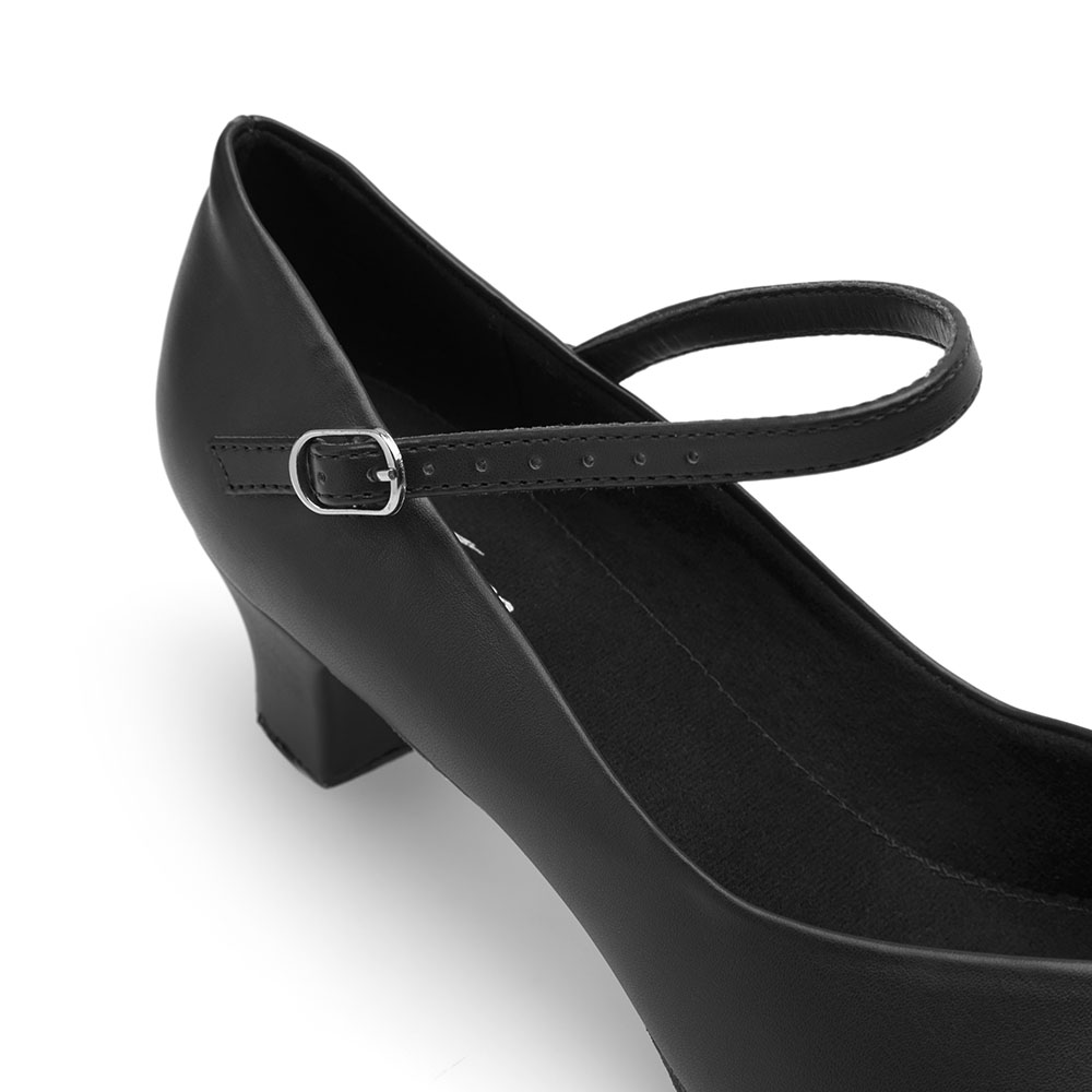 Damen Charakterschuhe mit Ristriemchen CH791 Damen Charakterschuhe Schwarz