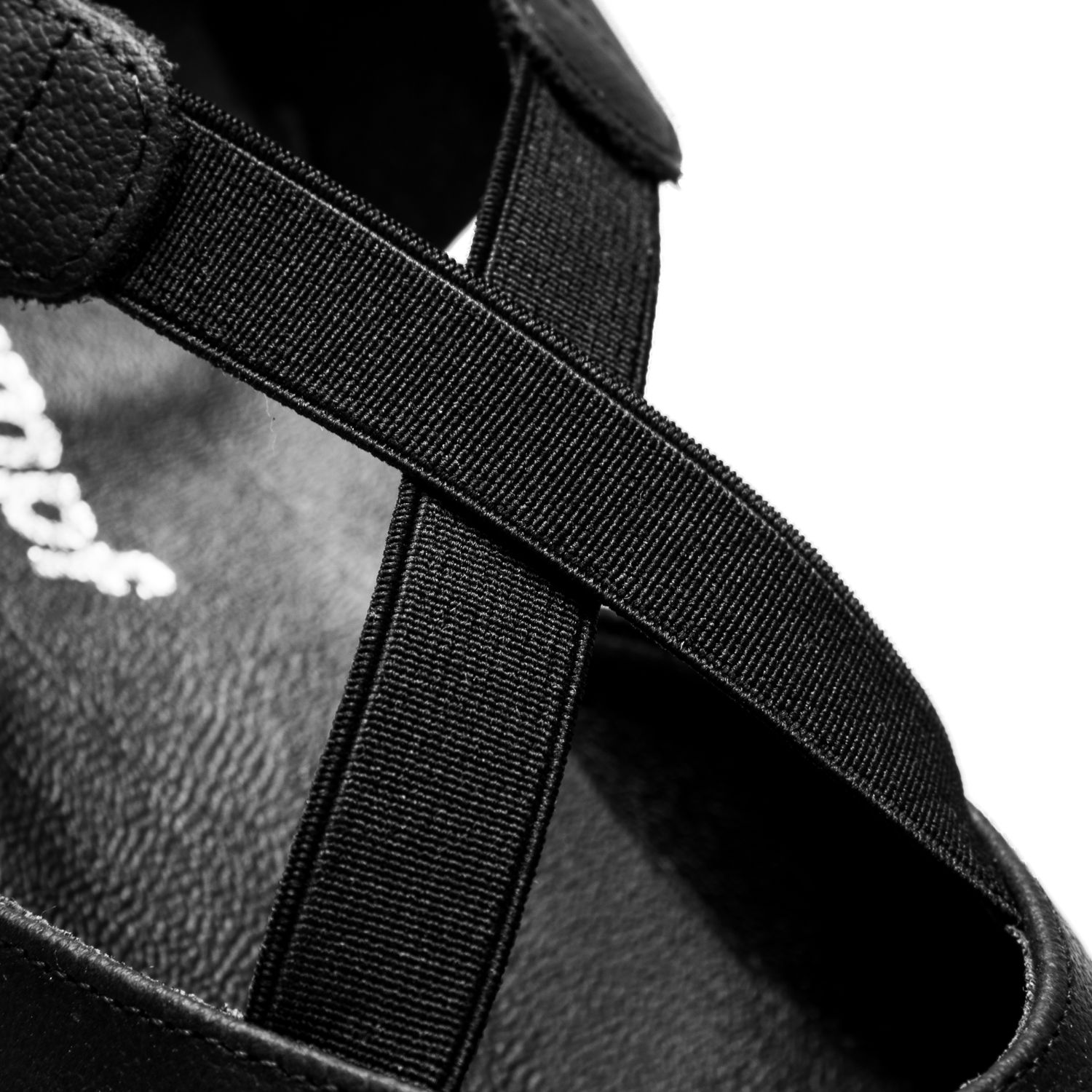 Griechische Sandale Gekreuztes Gummiband 1313 Griechische Sandale Schwarz