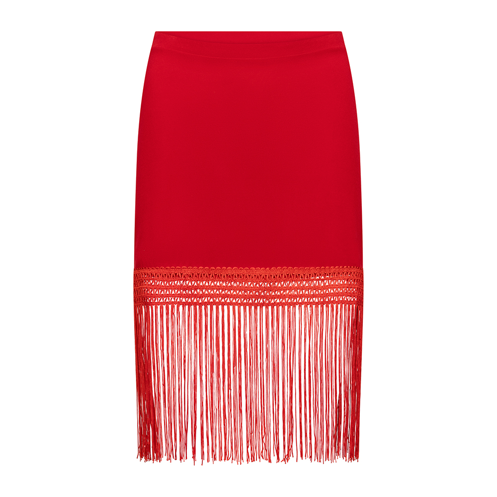 Damen Rock mit Fransen Luminis RU5091