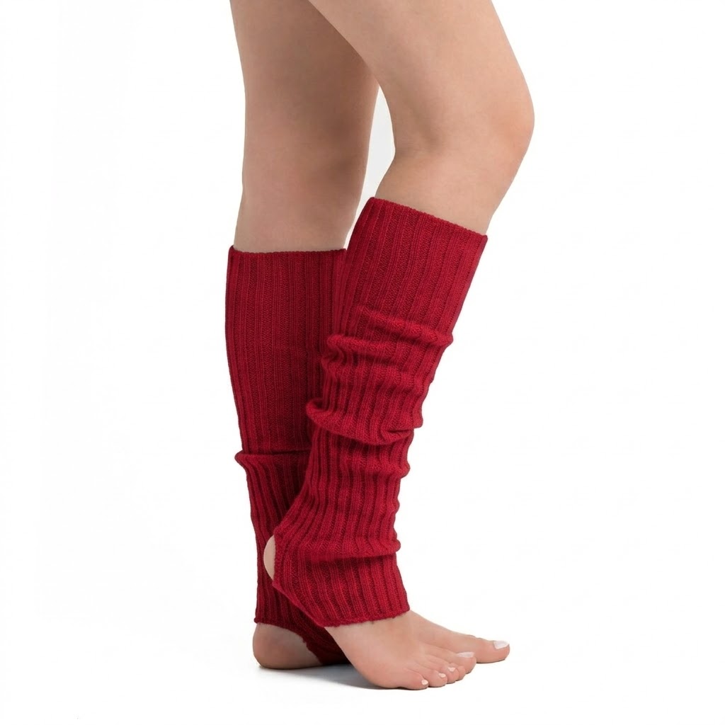 Stulpen mit Fersenloch Länge ca. 45 cm rot