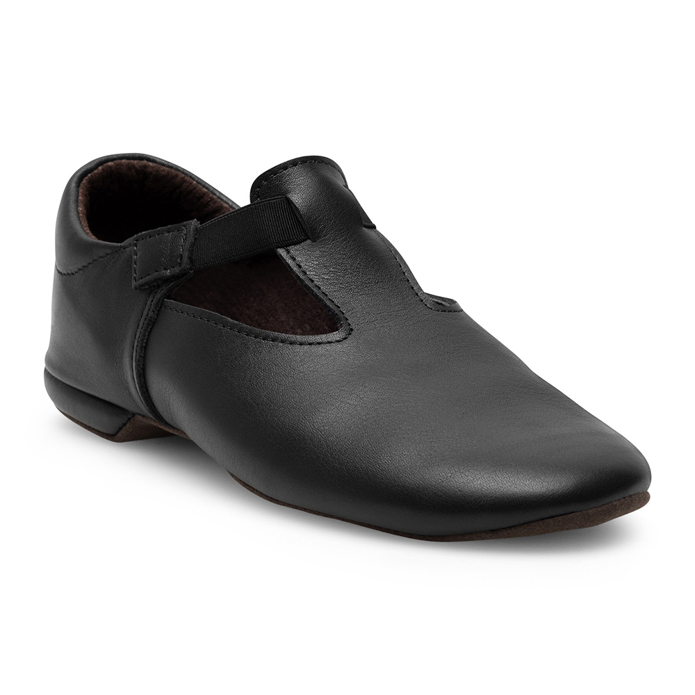 Liz Folklore Tanzschuh mit T-Riemen 1045  Folklore Tanzschuh Schwarz