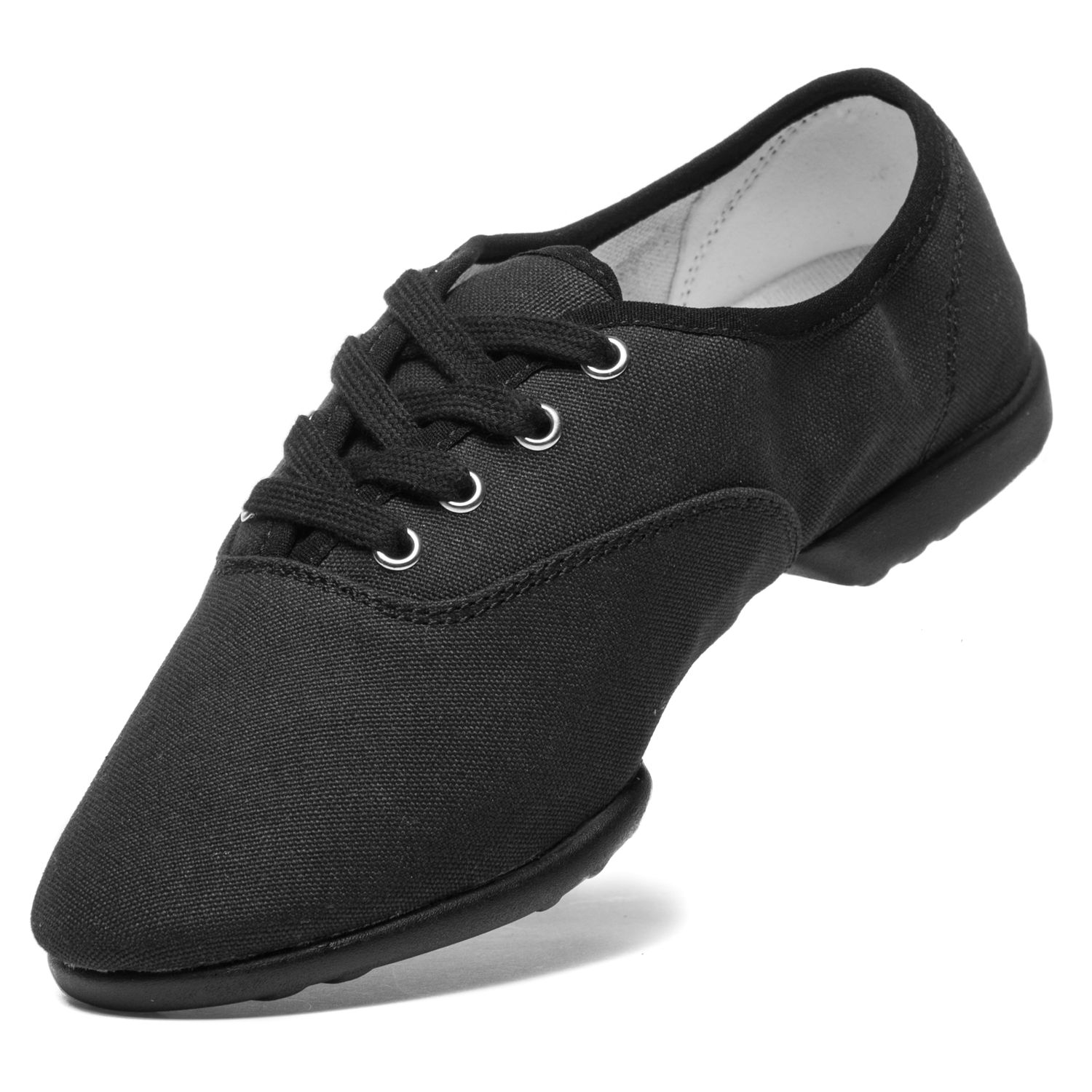Bee Tanzsneaker vegan aus Leinen mit geteilter Chromledersohle 1515 Bee Tanzsneaker vegan aus Leinen mit geteilter Chromledersohle schwarz