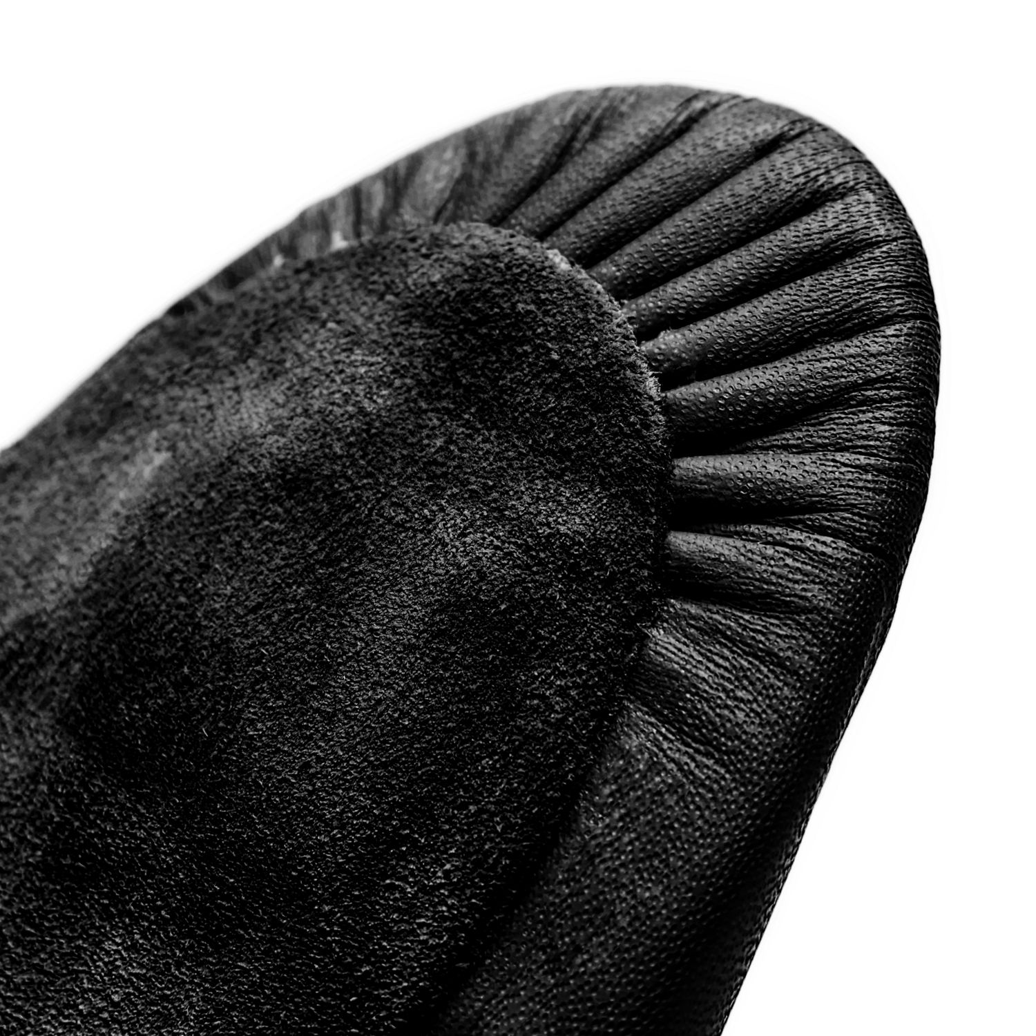 Jazzschuhe aus Leder mit geteilter Chromledersohle und Gummiabsatz JZE09A Jazzschuhe aus Leder mit geteilter Chromledersohle und Gummiabsatz schwarz