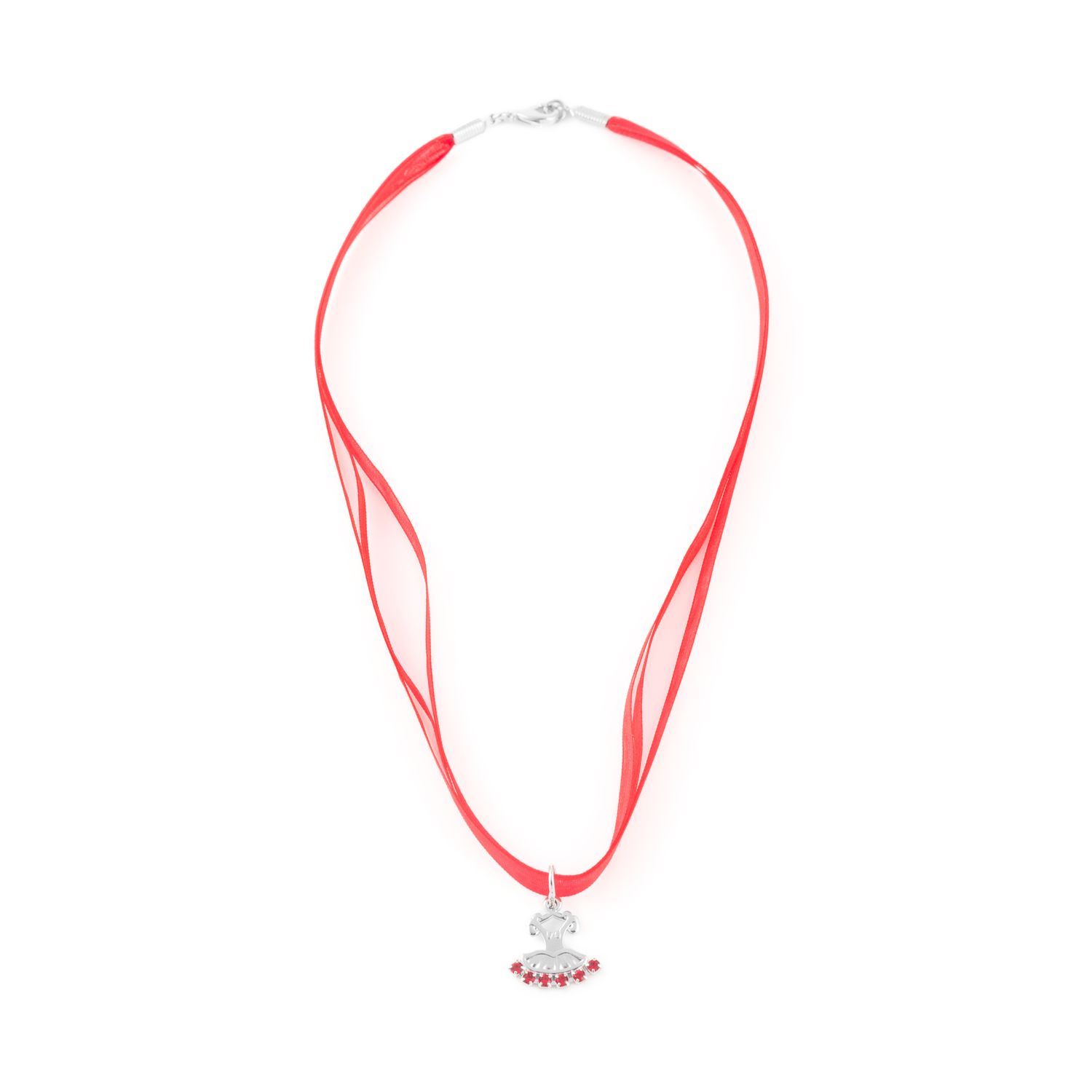 Halskette Satin farbig mit Tutu-Anhänger RU101 Halskette Satin farbig mit Tutu-Anhänger RU101