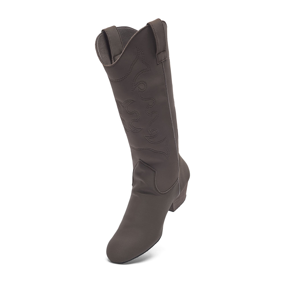 Cody Line Dance Stiefel aus Stretchgewebe (Lycra) mit Chromledersohle 8811 Cody Line Dance Stiefel aus Stretchgewebe (Lycra) mit Chromledersohle braun