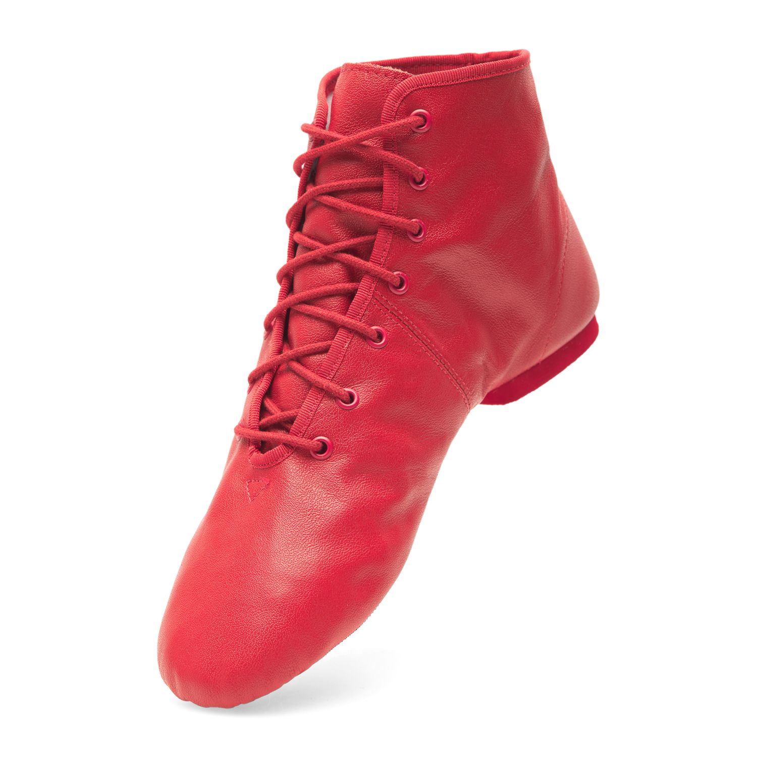 HIT V Gardestiefel aus Leder niedrig geschnitten mit geteilter Gummisohle 4128 Gardestiefel Hit V geteilte Gummisohle niedriger Schaft Rot